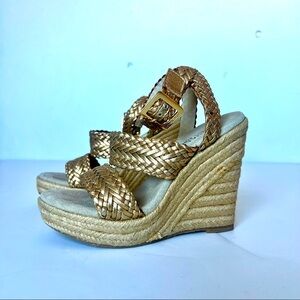 Michael Michael Kors Gold Wedge Shoes